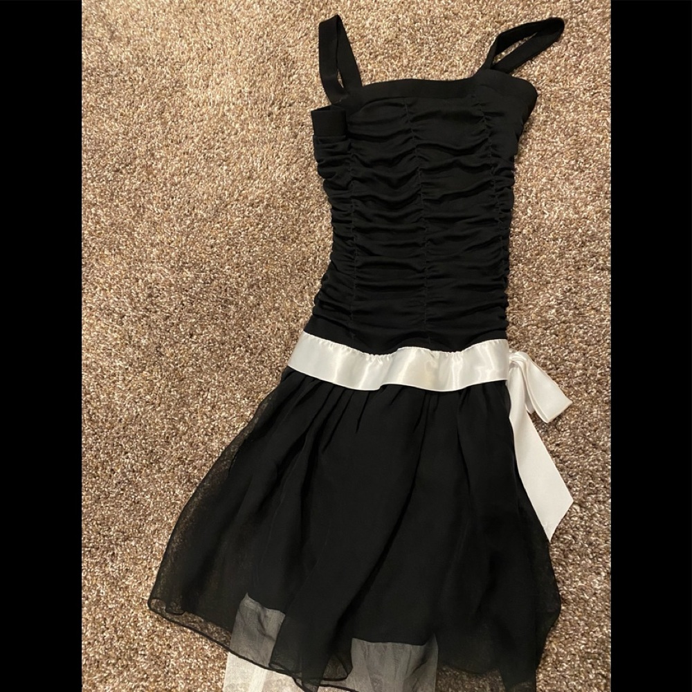 Child’s Black Dress with Silver Sash